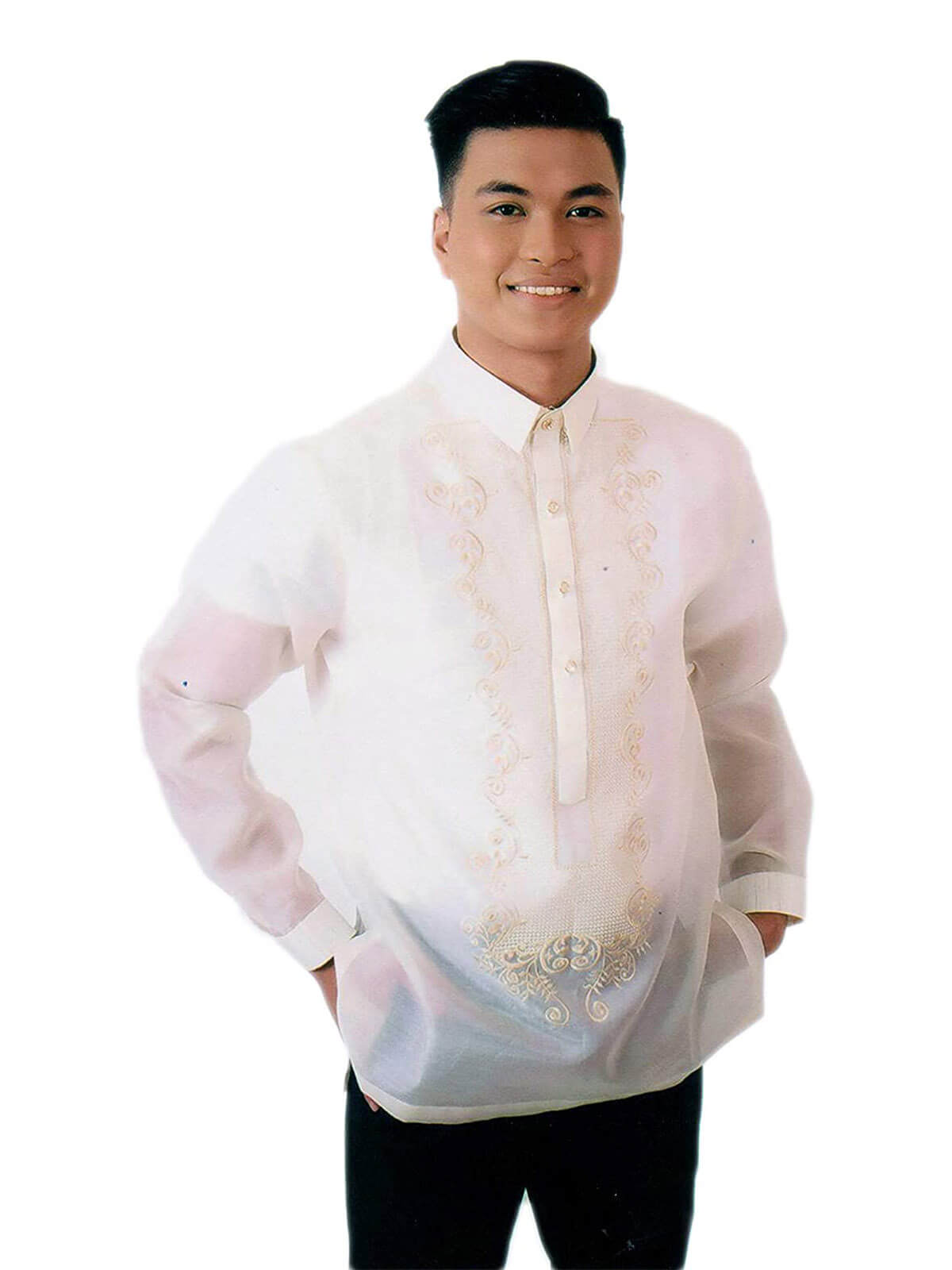 Men's Black Embroidered Barong Philippines Kultura Filipino – Kultura ...